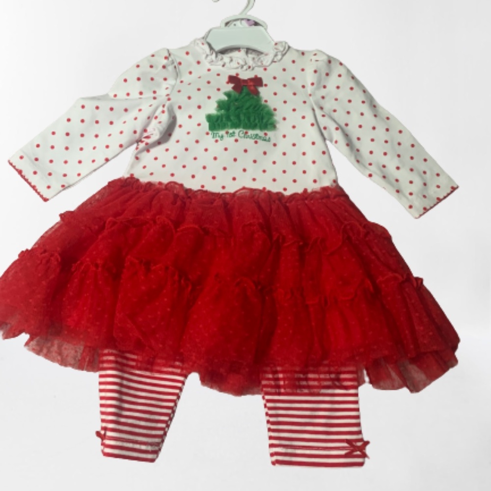 Little Me My First Christmas 3 piece outfit. Size 9 months. New with tags.